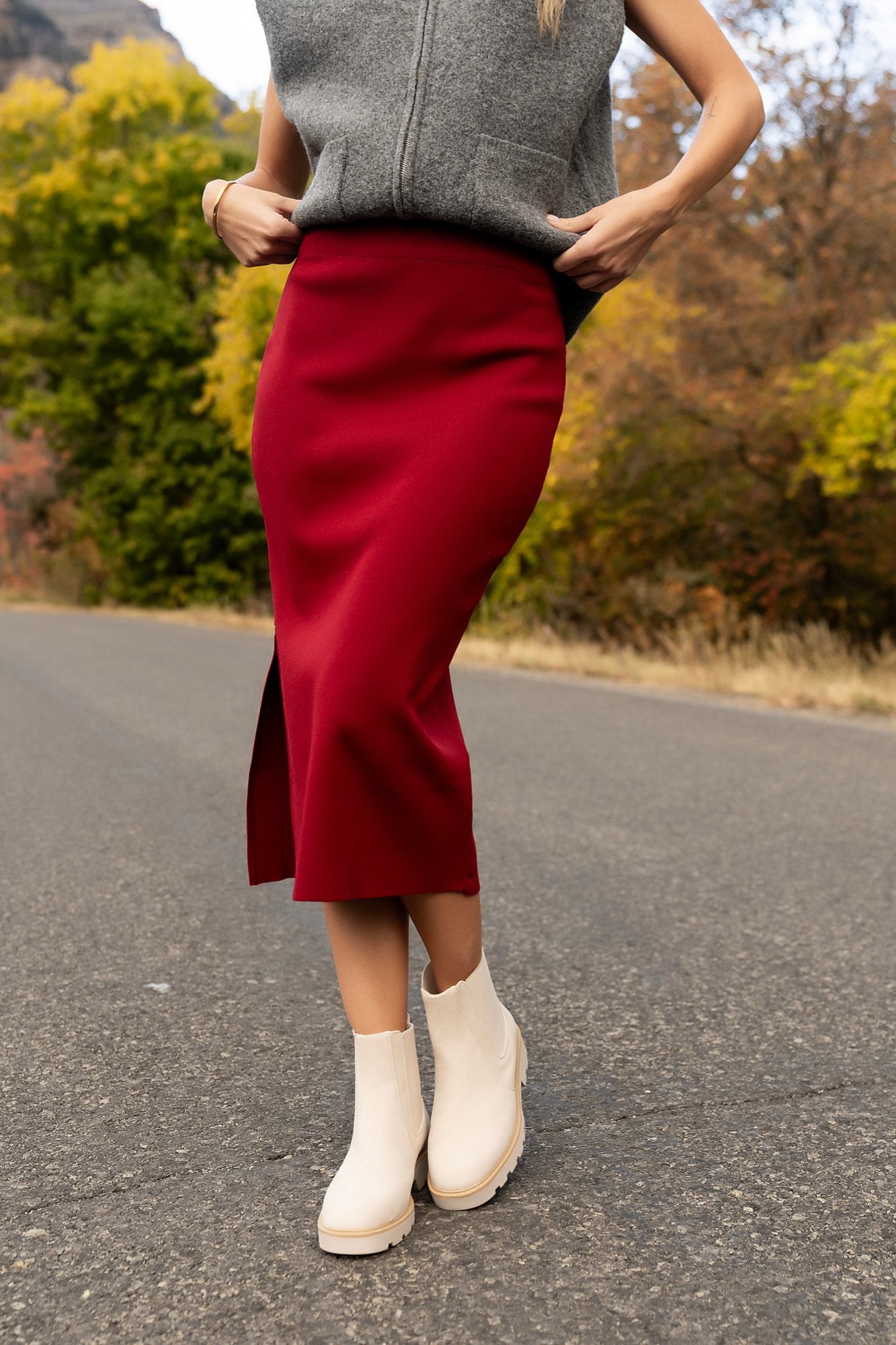 Leo Skirt in Cherry Clothing Holley Girl 