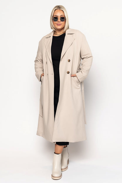 Enzo Trench Coat in Cream Holley Girl 