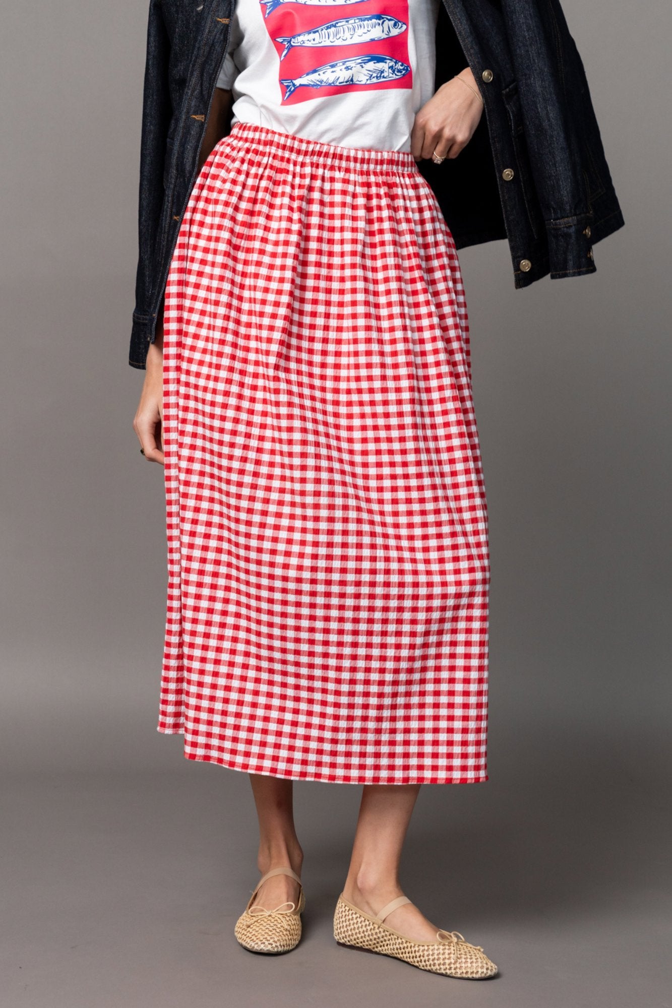 On Repeat Gingham Skirt Clothing Holley Girl 