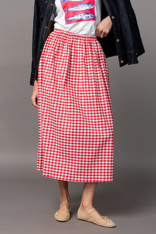 On Repeat Gingham Skirt Clothing Holley Girl 