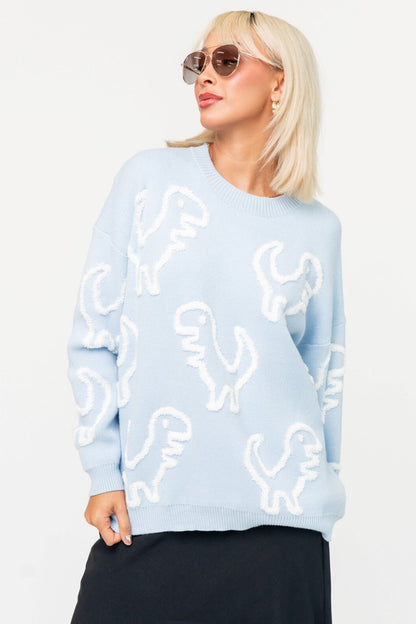 Rex Sweater in Sky Clothing Holley Girl 