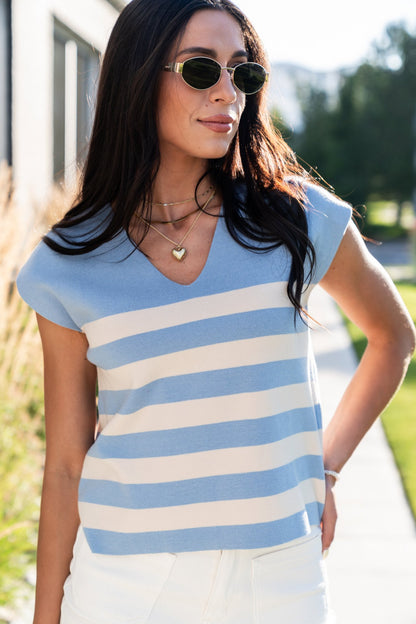 Rylee Top in Sky Clothing Holley Girl 