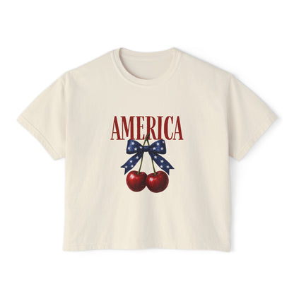 American Cherry -  Boxy Tee