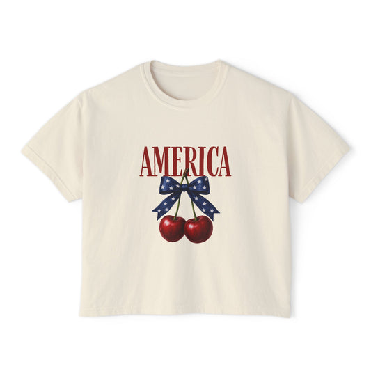 American Cherry Boxy Tee T-Shirt Holley Girl 
