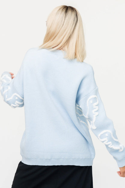 Rex Sweater in Sky Clothing Holley Girl 