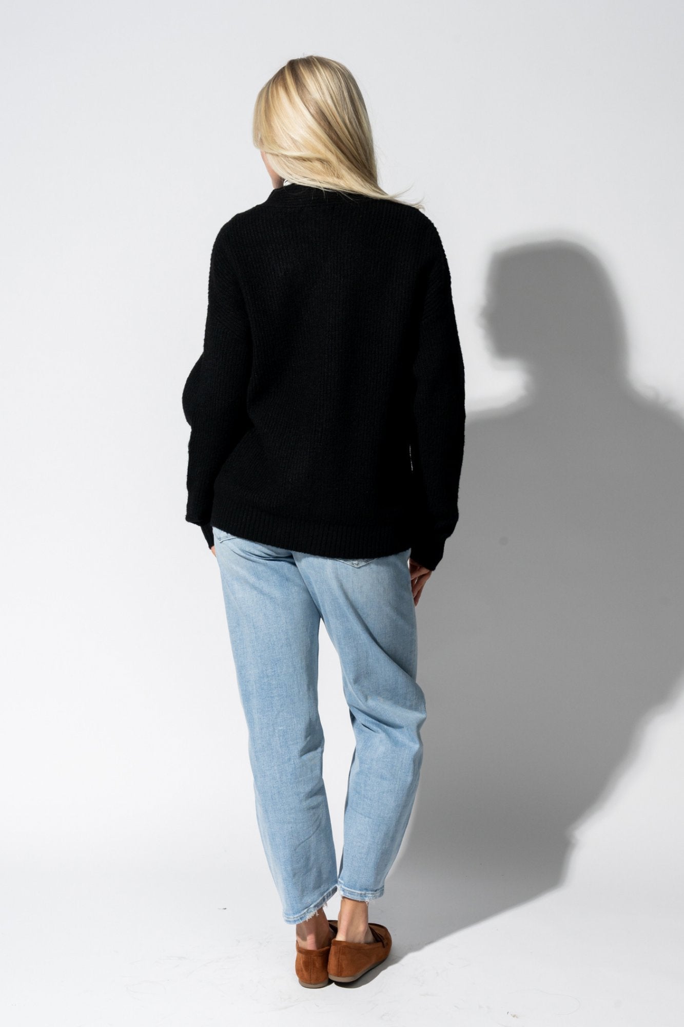 Alpine Comfort Cardigan in Black Clothing Holley Girl 