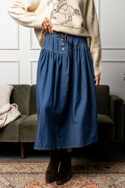 Dolly Denim Skirt Clothing Holley Girl 
