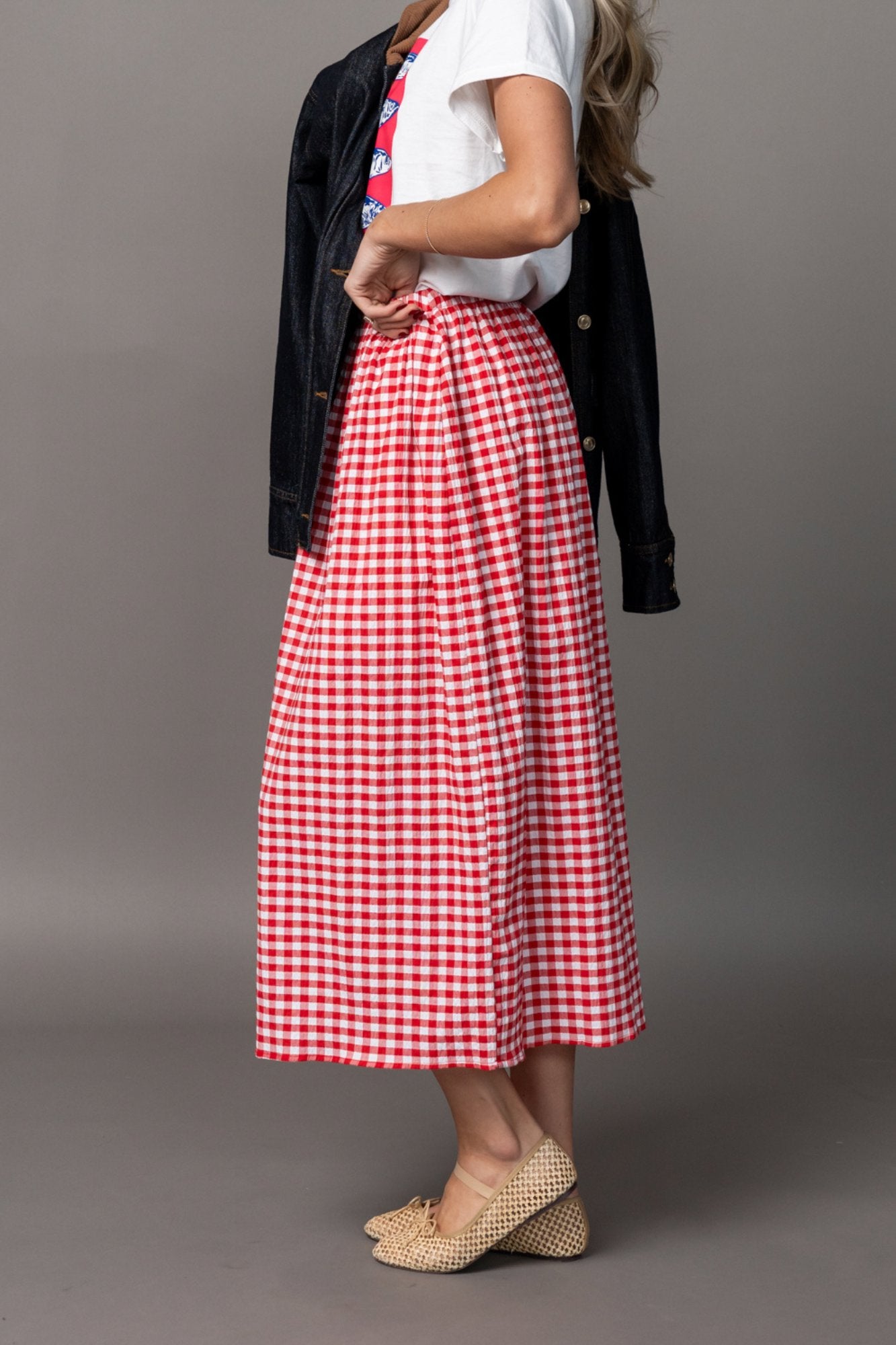 On Repeat Gingham Skirt Clothing Holley Girl 