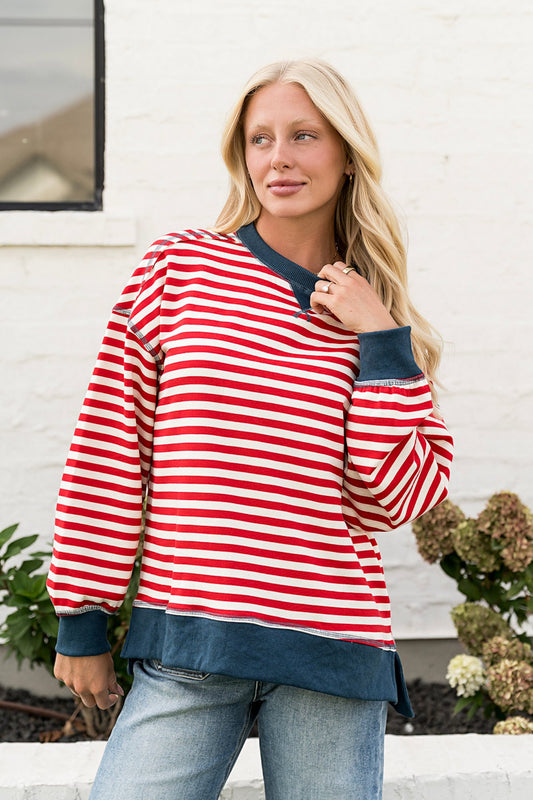 Cozy Pullover in Red Clothing Holley Girl 