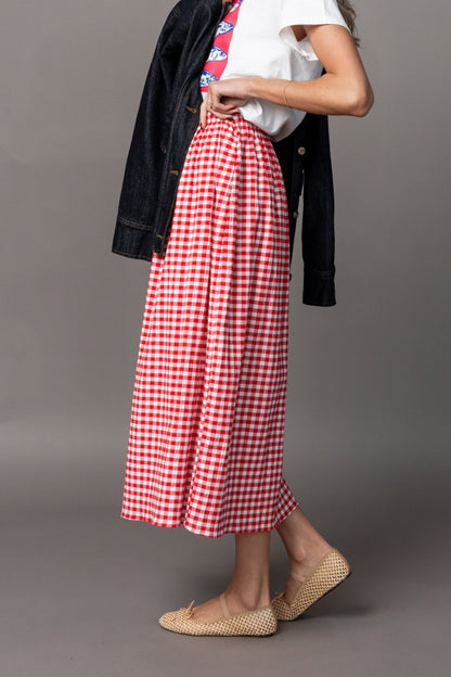On Repeat Gingham Skirt Clothing Holley Girl 