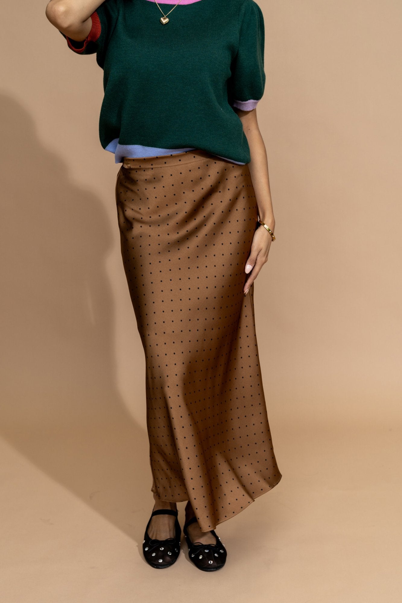 Hepburn Skirt in Chocolate Clothing Holley Girl 
