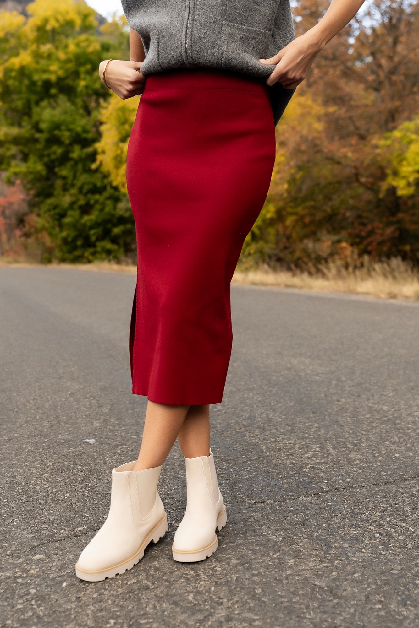 Leo Skirt in Cherry Clothing Holley Girl 