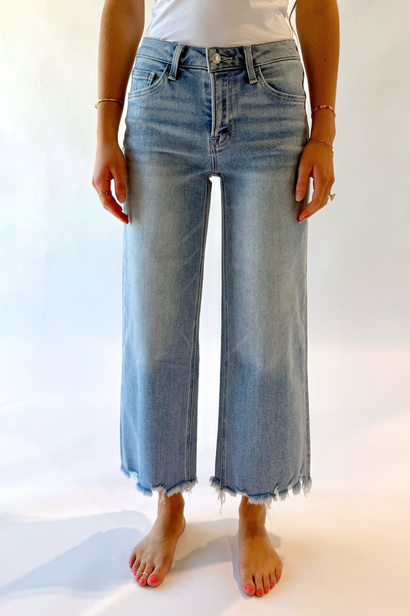 Stella Wide Leg Crop Jeans Clothing Holley Girl 