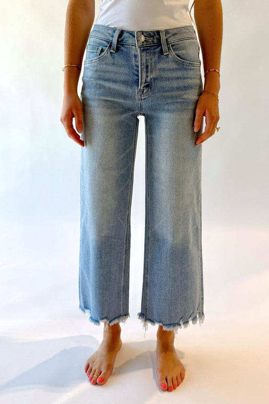 Stella Wide Leg Crop Jeans Clothing Holley Girl 