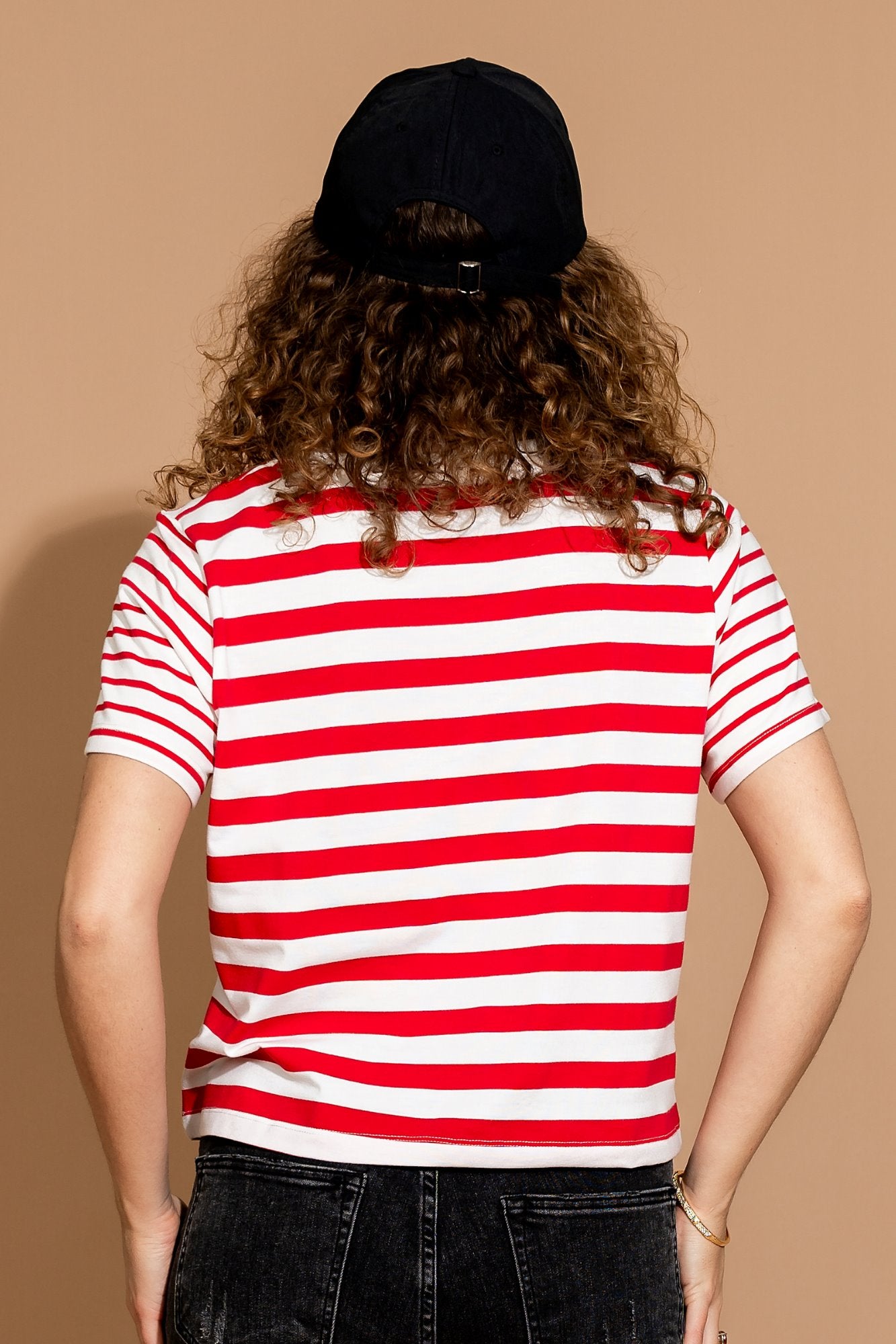 Cherry Stripe Tee Clothing Holley Girl 