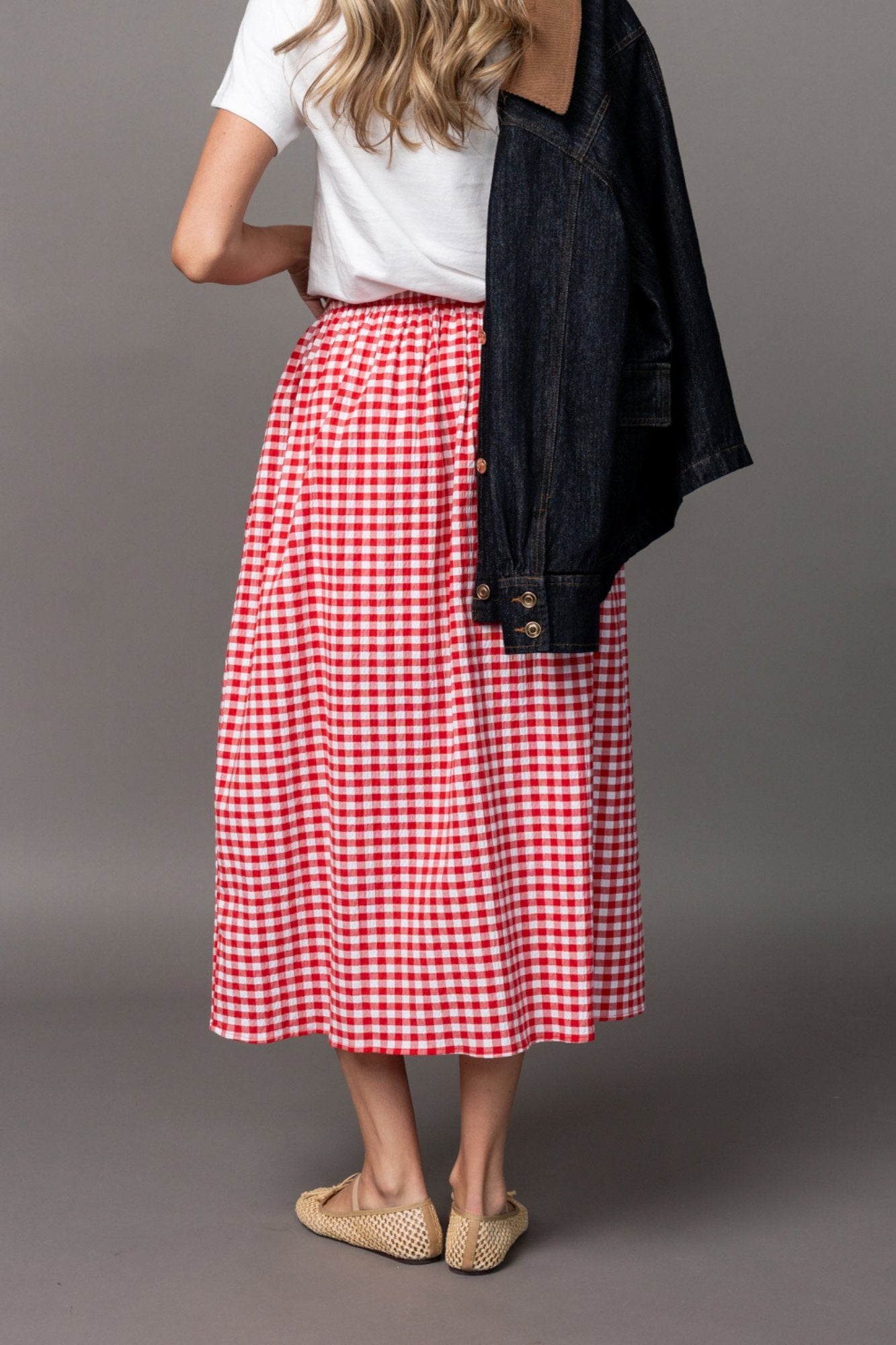 On Repeat Gingham Skirt Clothing Holley Girl 