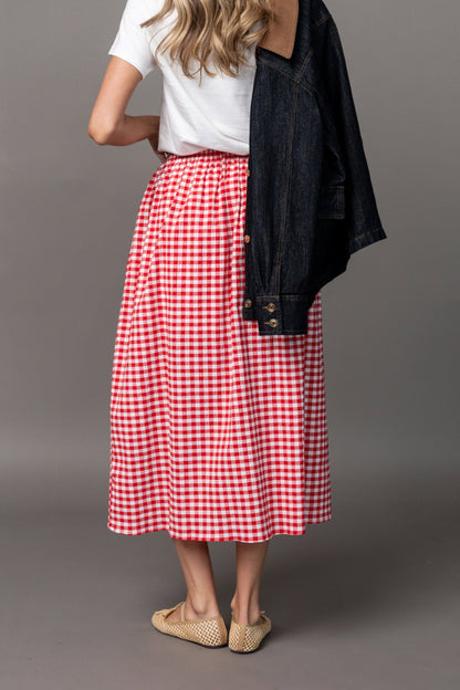 On Repeat Gingham Skirt Clothing Holley Girl 