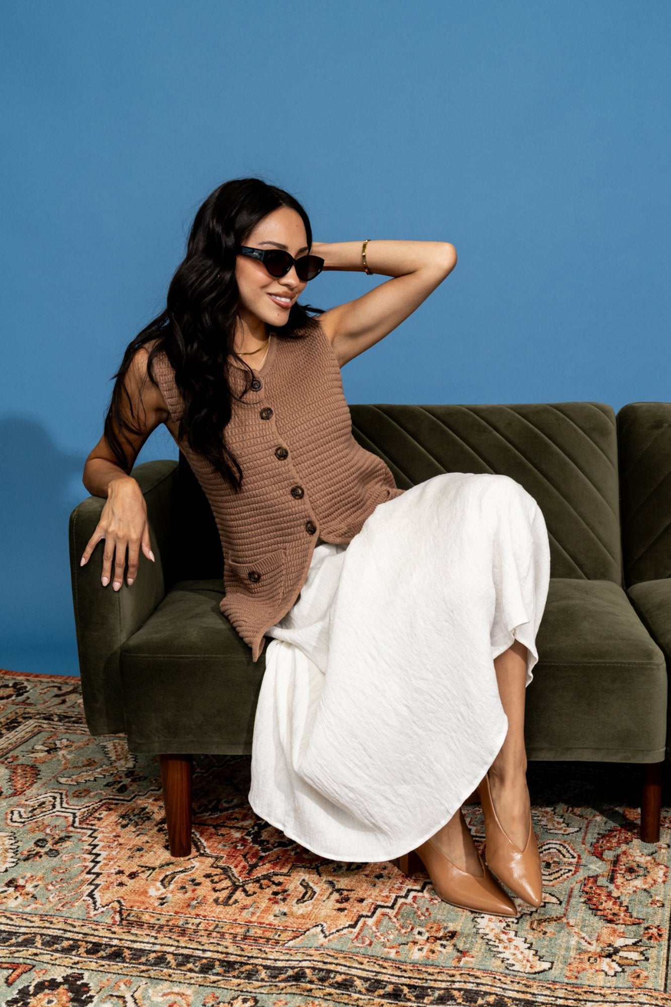 Monaco Top in Mocha Clothing Holley Girl 