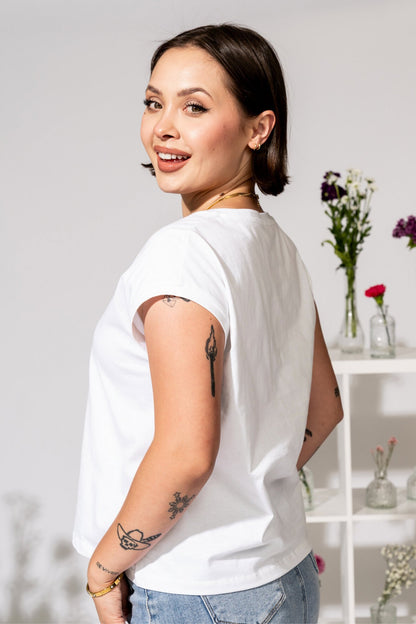 Sunny Tee in White Clothing Holley Girl 