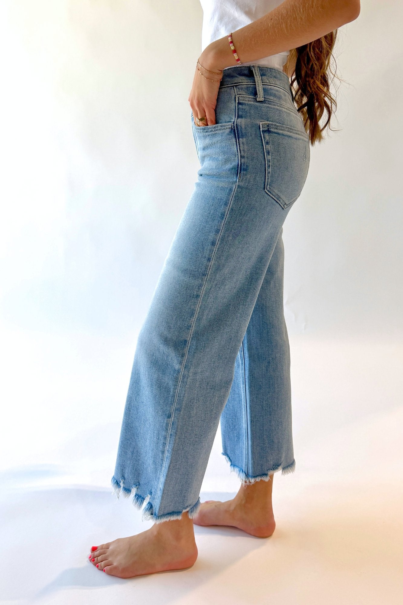 Stella Wide Leg Crop Jeans Clothing Holley Girl 