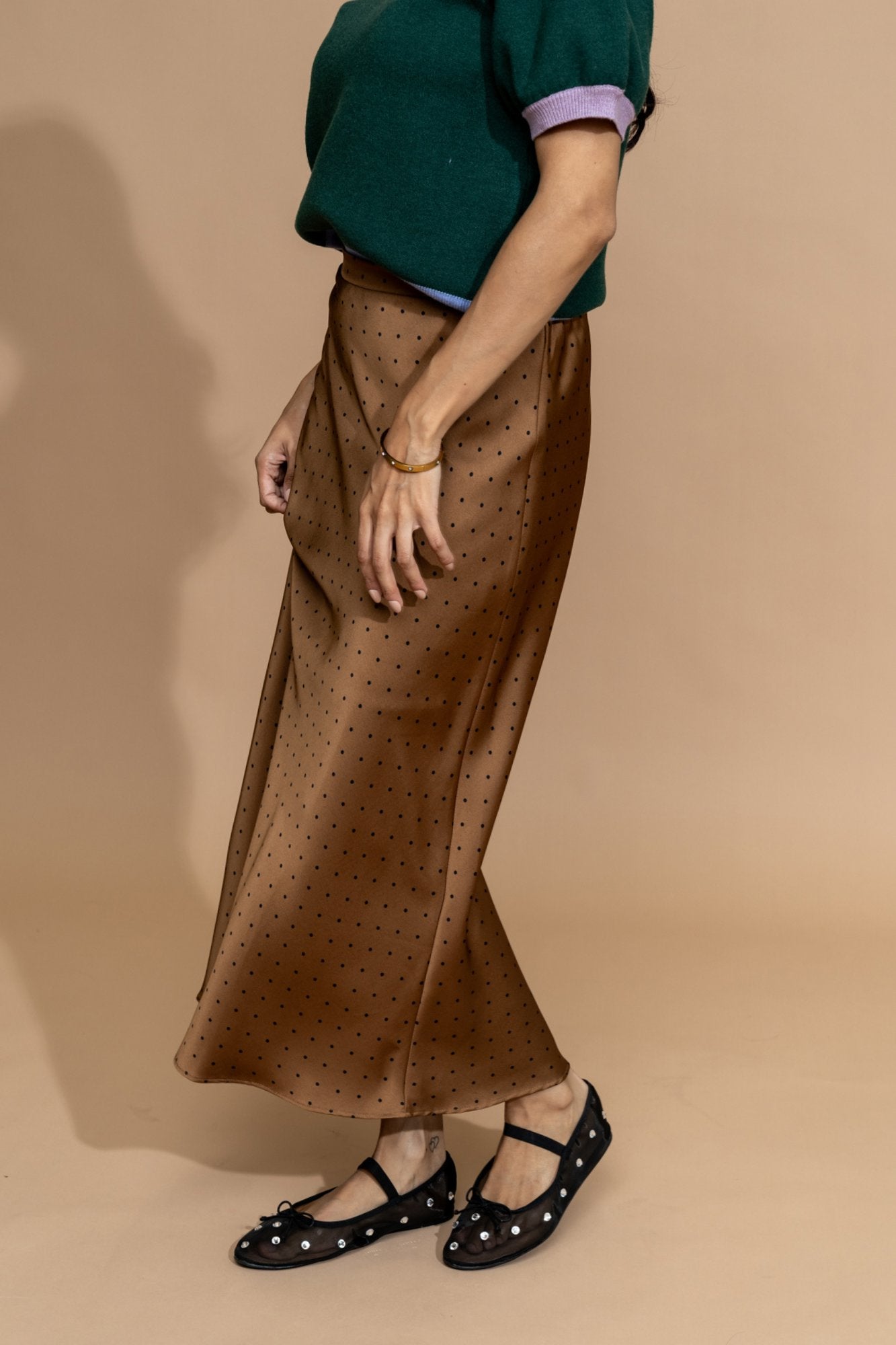 Hepburn Skirt in Chocolate Clothing Holley Girl 