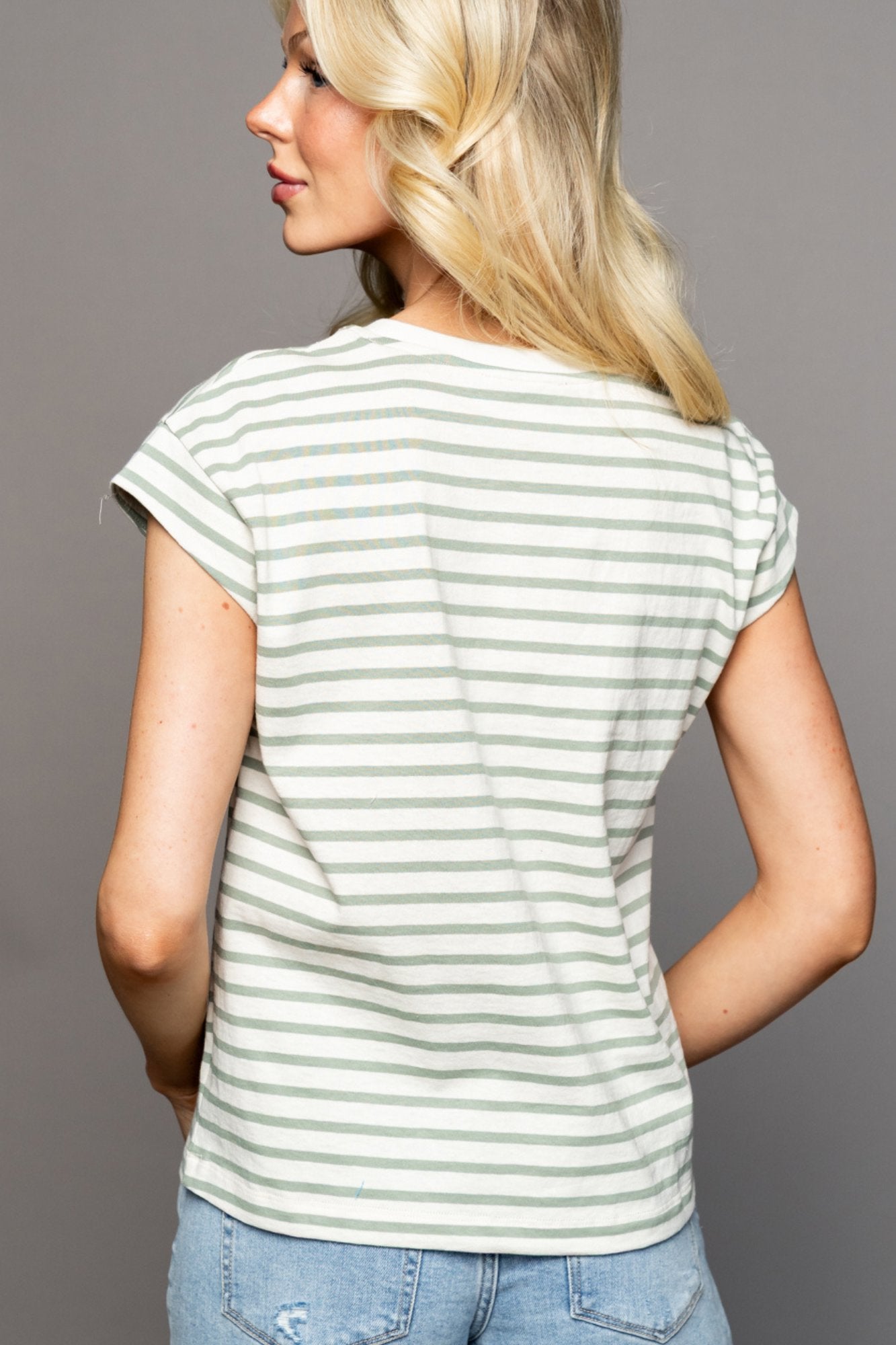 Coastal Casual Striped Tee Clothing Holley Girl 