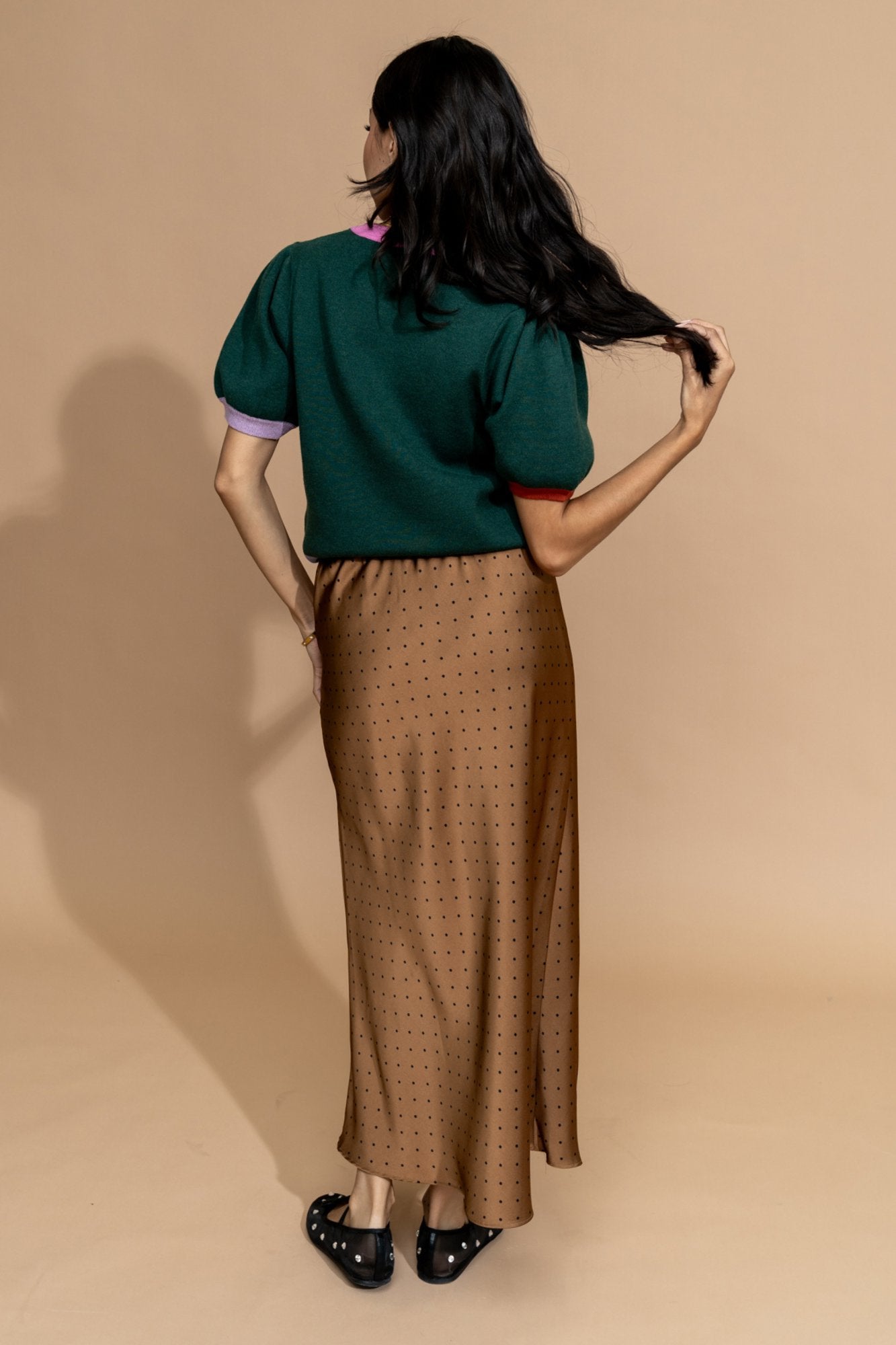 Hepburn Skirt in Chocolate Clothing Holley Girl 