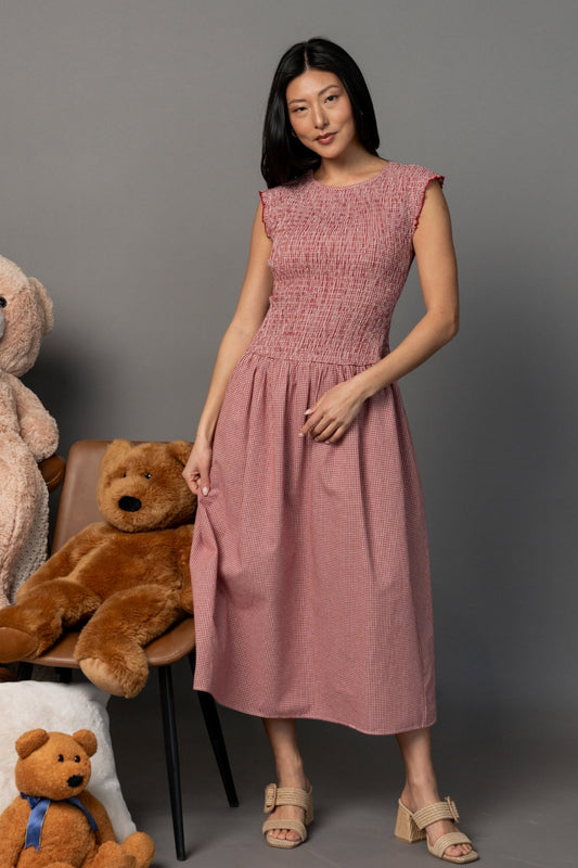 Picnic Dress in Ruby Clothing Holley Girl 