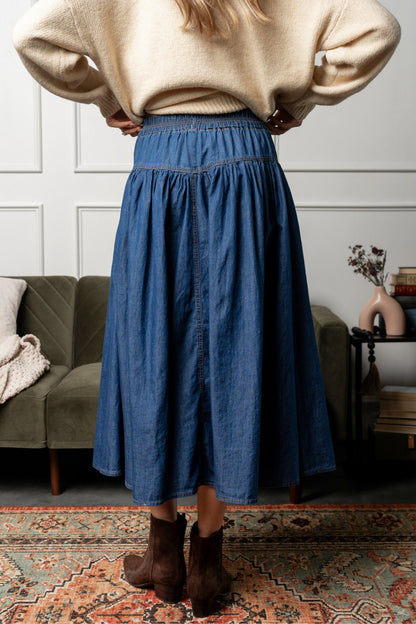 Dolly Denim Skirt Clothing Holley Girl 