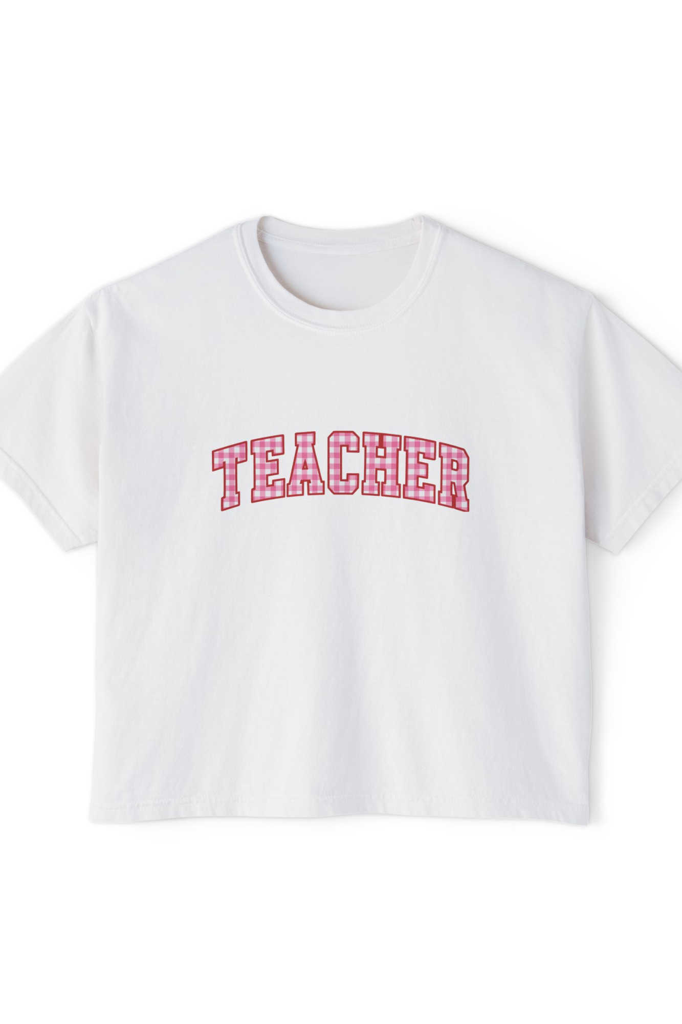 Gingham Teacher - Boxy Tee