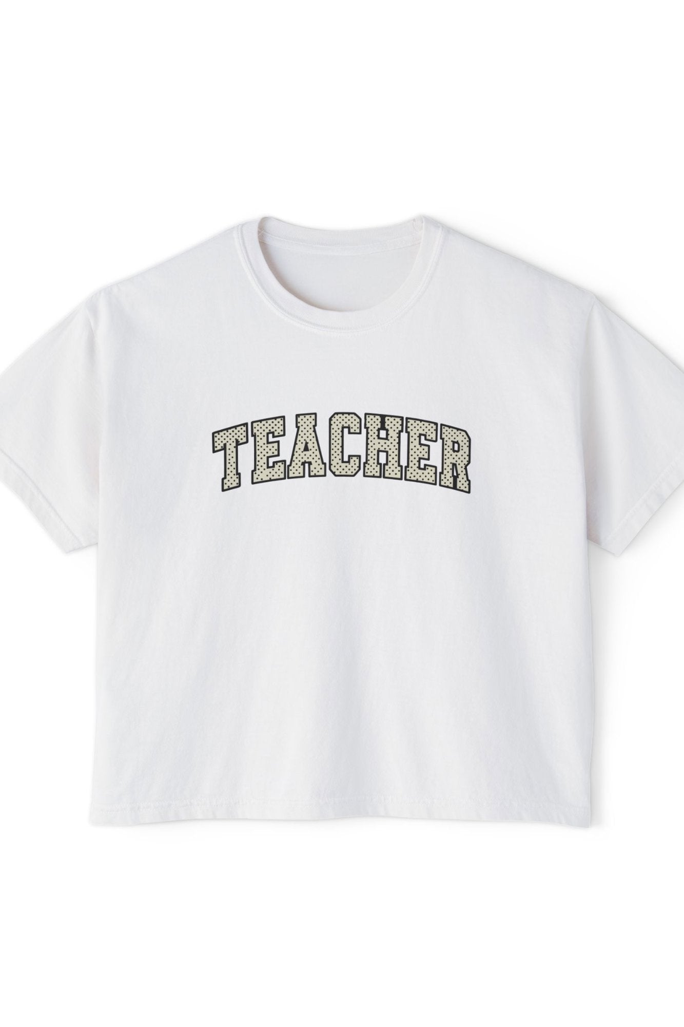 Polka Dot Teacher - Boxy Tee T-Shirt Printify 