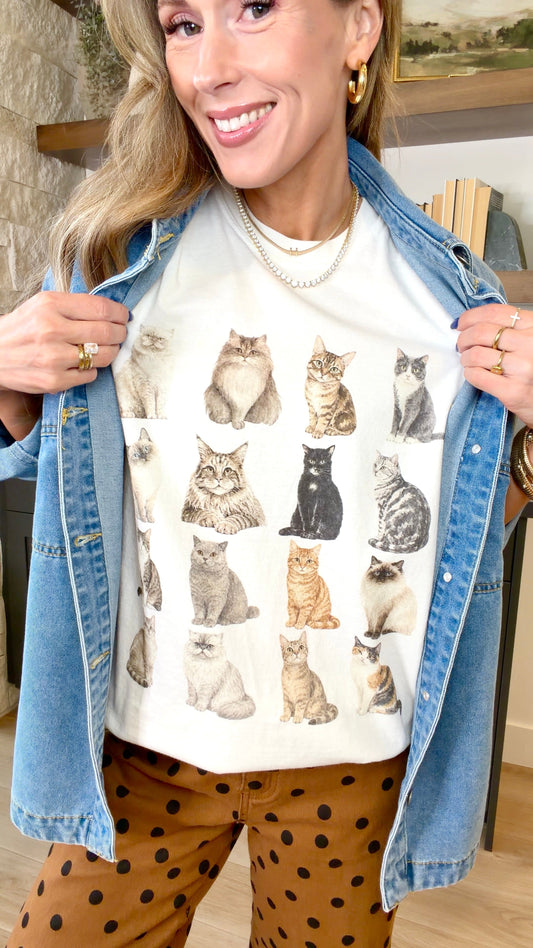 Kitty Club Graphic Tee T-Shirt Printify 