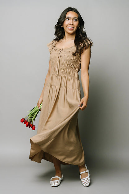 Golden Hour Dress in Sand Clothing Holley Girl 
