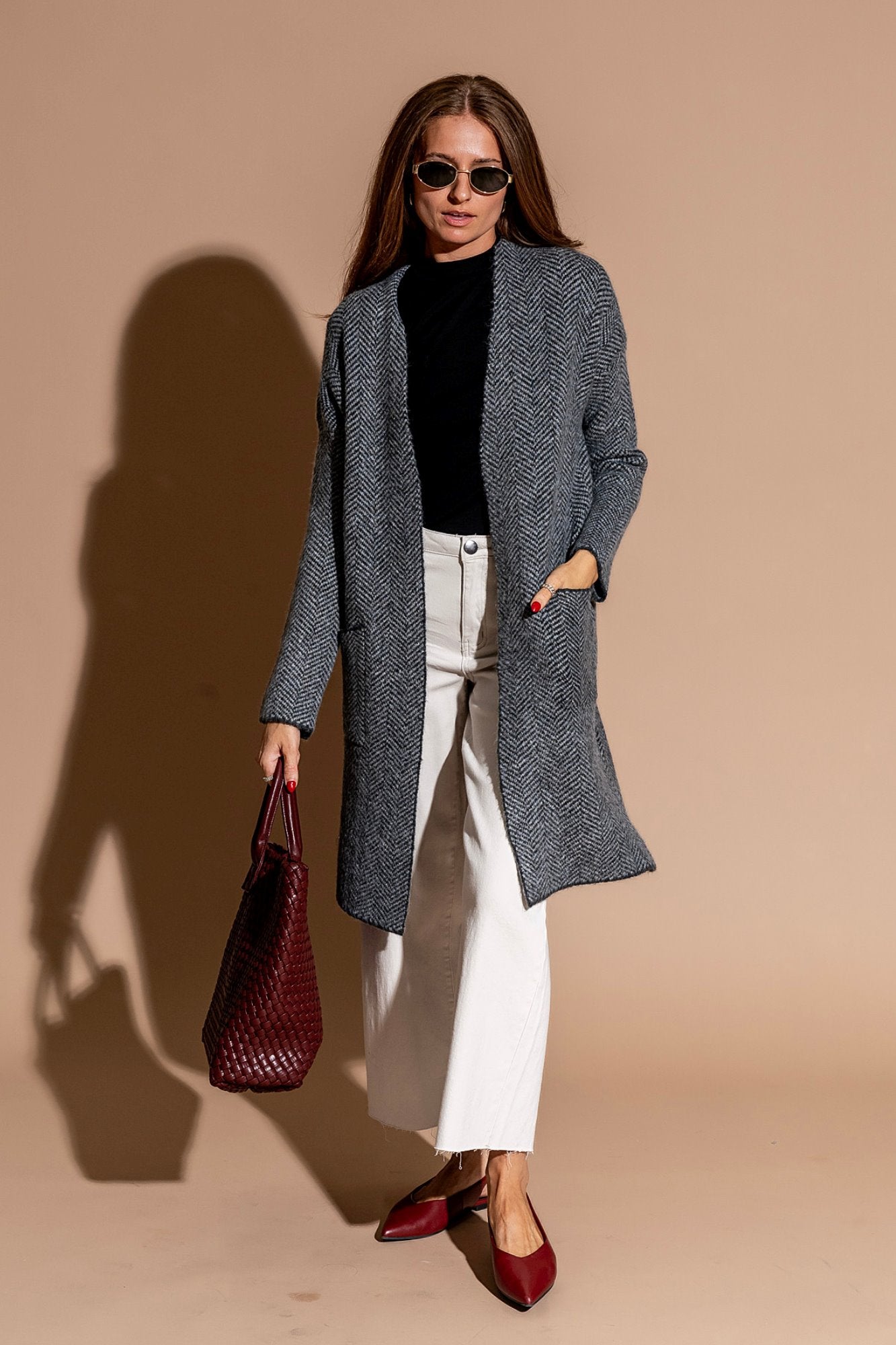 Bingham Cardigan in Grey Clothing Holley Girl 