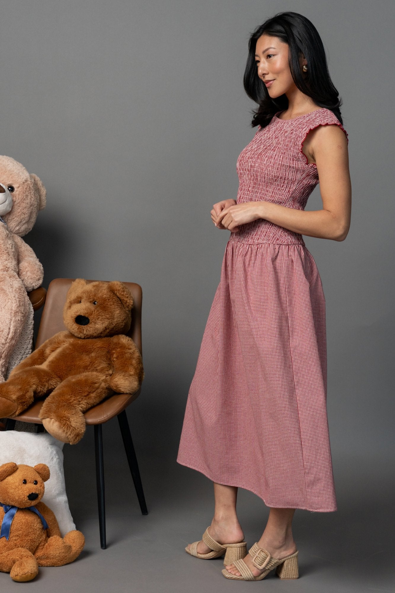 Picnic Dress in Ruby Clothing Holley Girl 