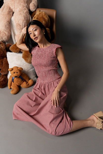 Picnic Dress in Ruby Clothing Holley Girl 