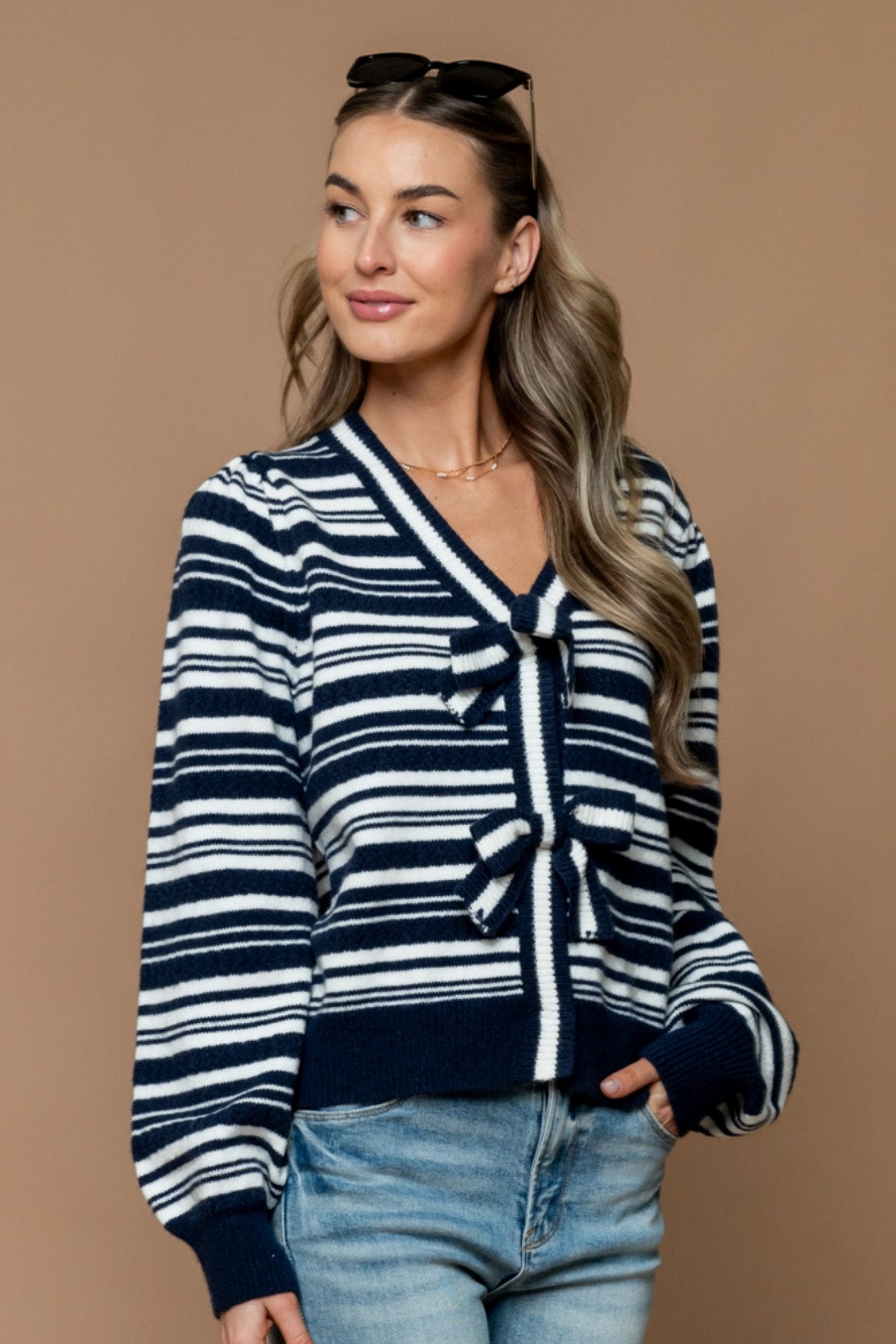 Penny Cardigan in Navy Clothing Holley Girl 