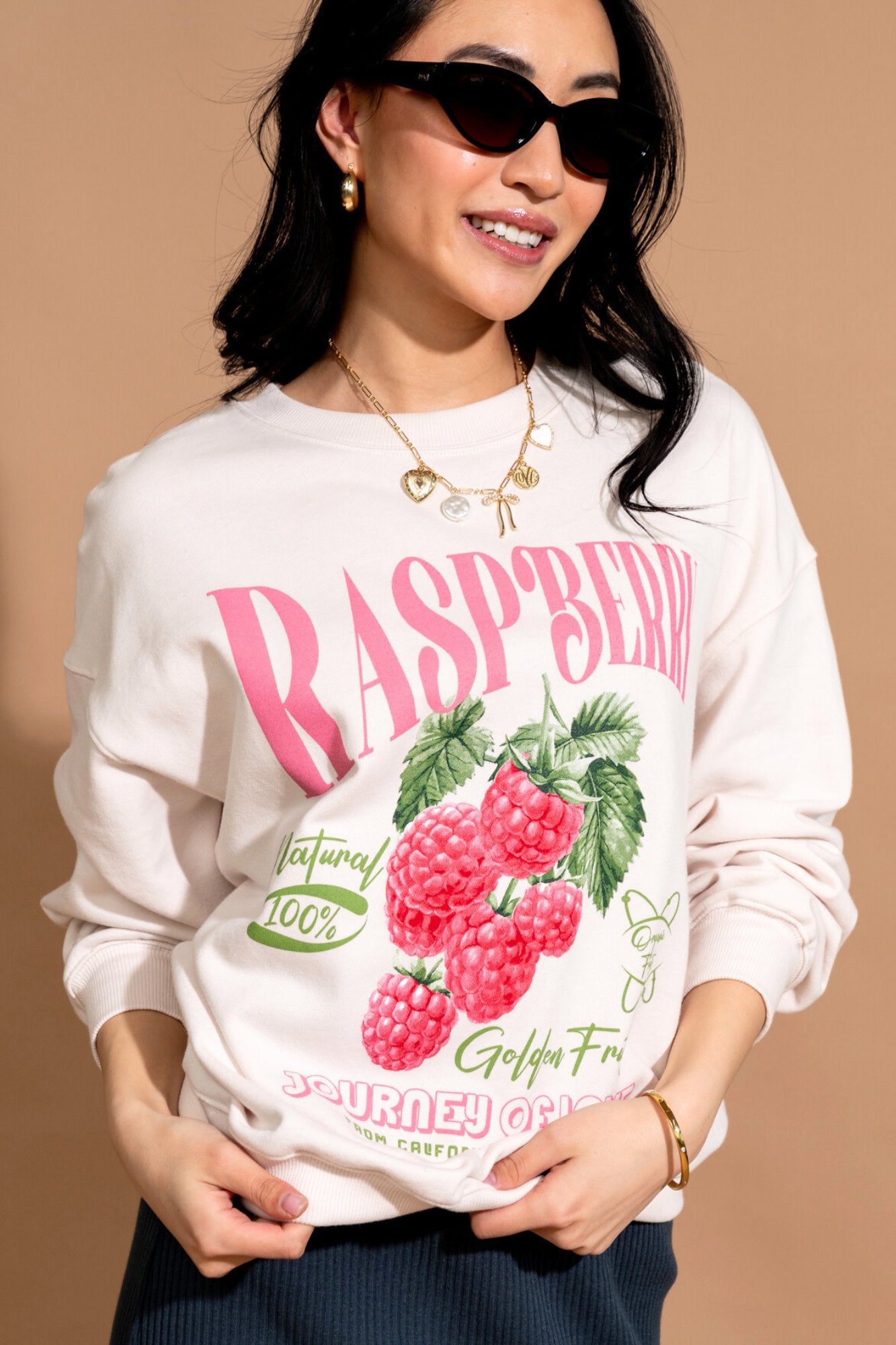 Raspberry Crewneck Clothing Holley Girl 