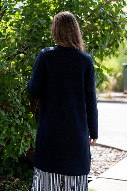 Lowen Cardigan in Navy Clothing Holley Girl 