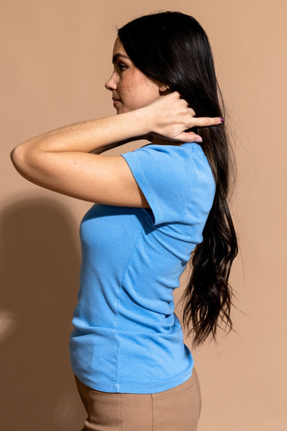 Hannah Tee in Blue Clothing Holley Girl 