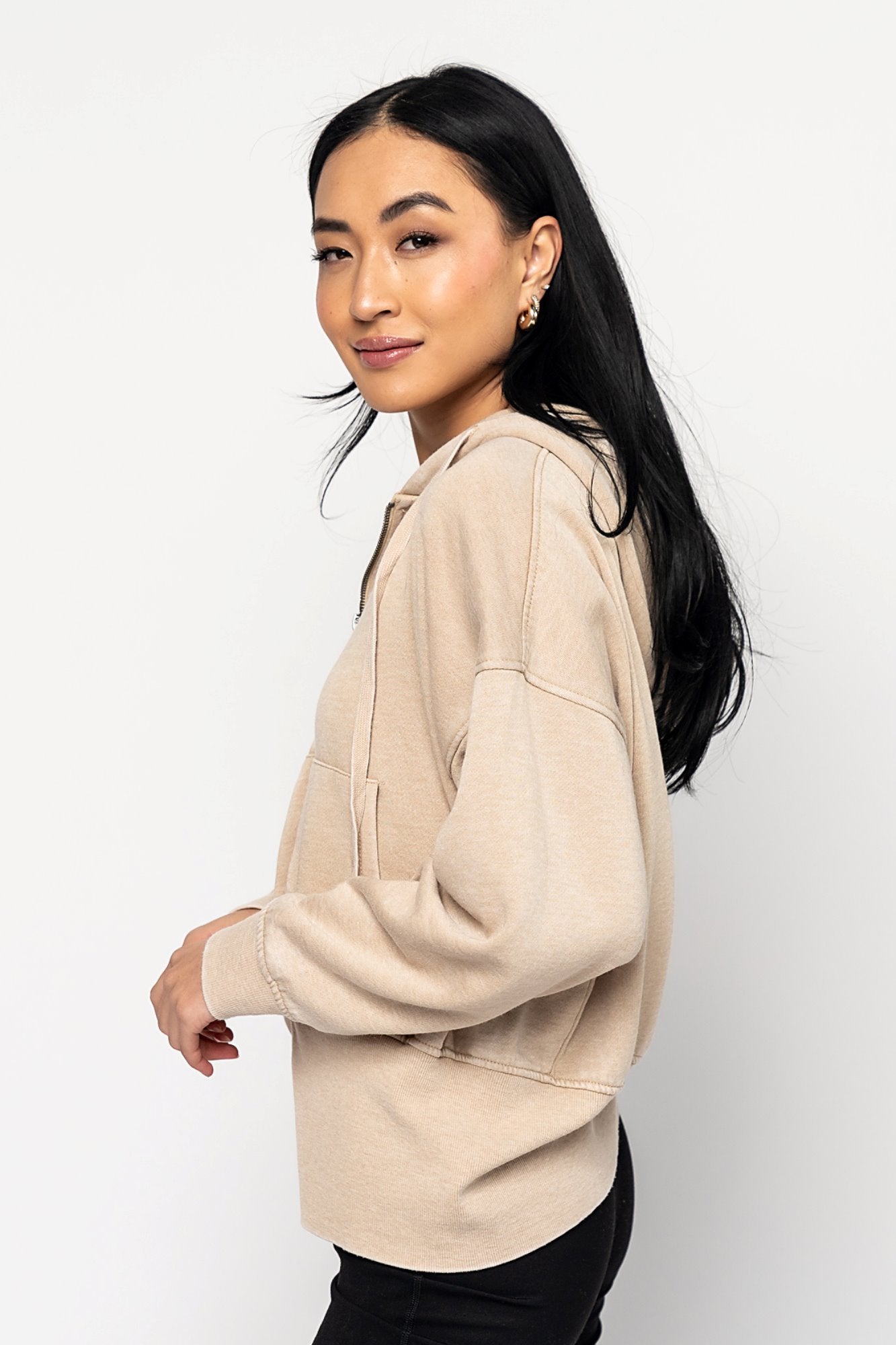Warm Up Hoodie in Oatmeal Holley Girl 