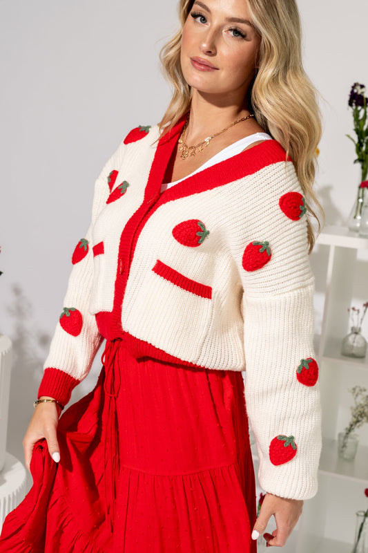 Strawberry Dreams Cardigan Clothing Holley Girl 