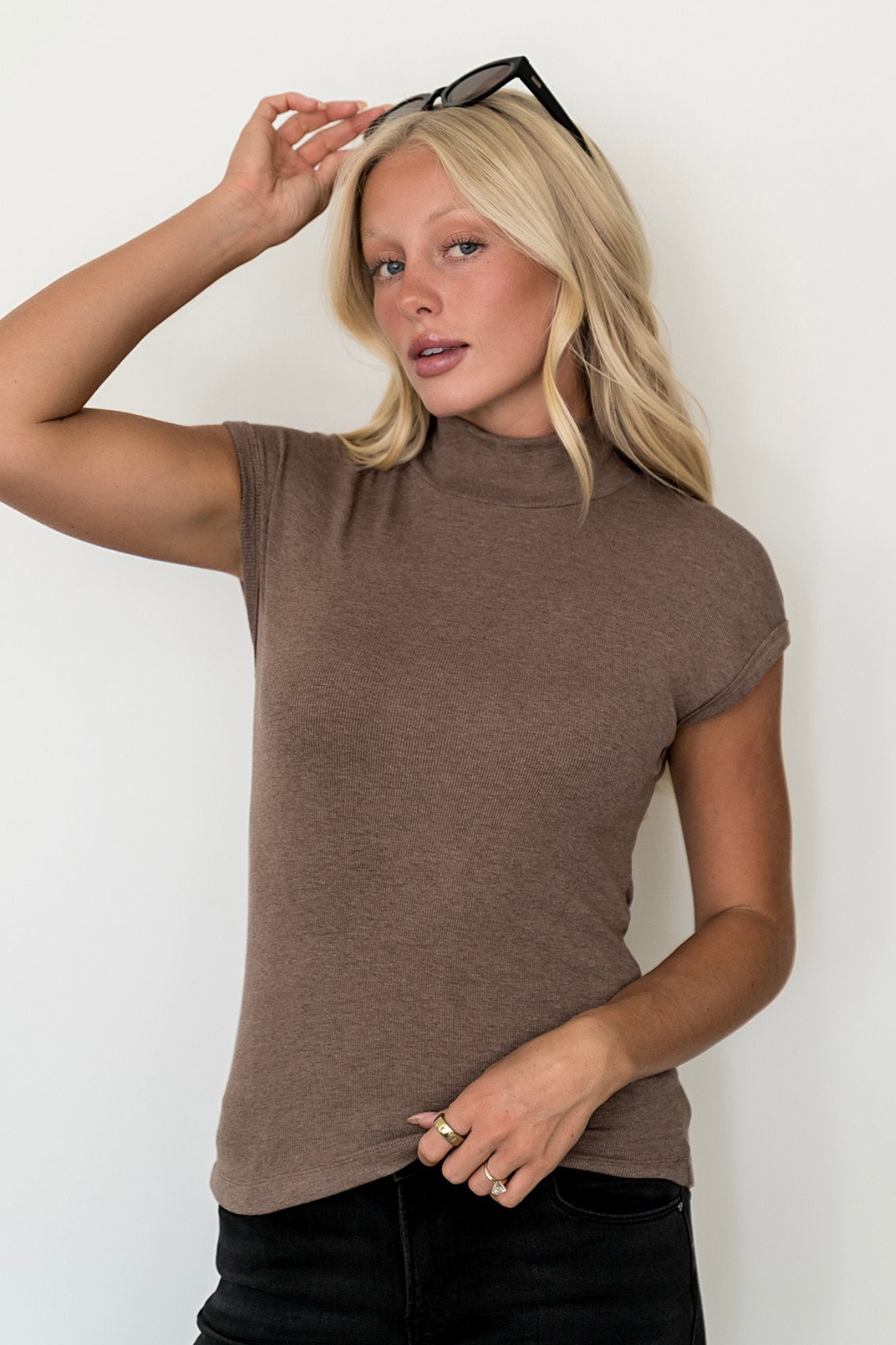 Mock Form Top in Cocoa Clothing Holley Girl 