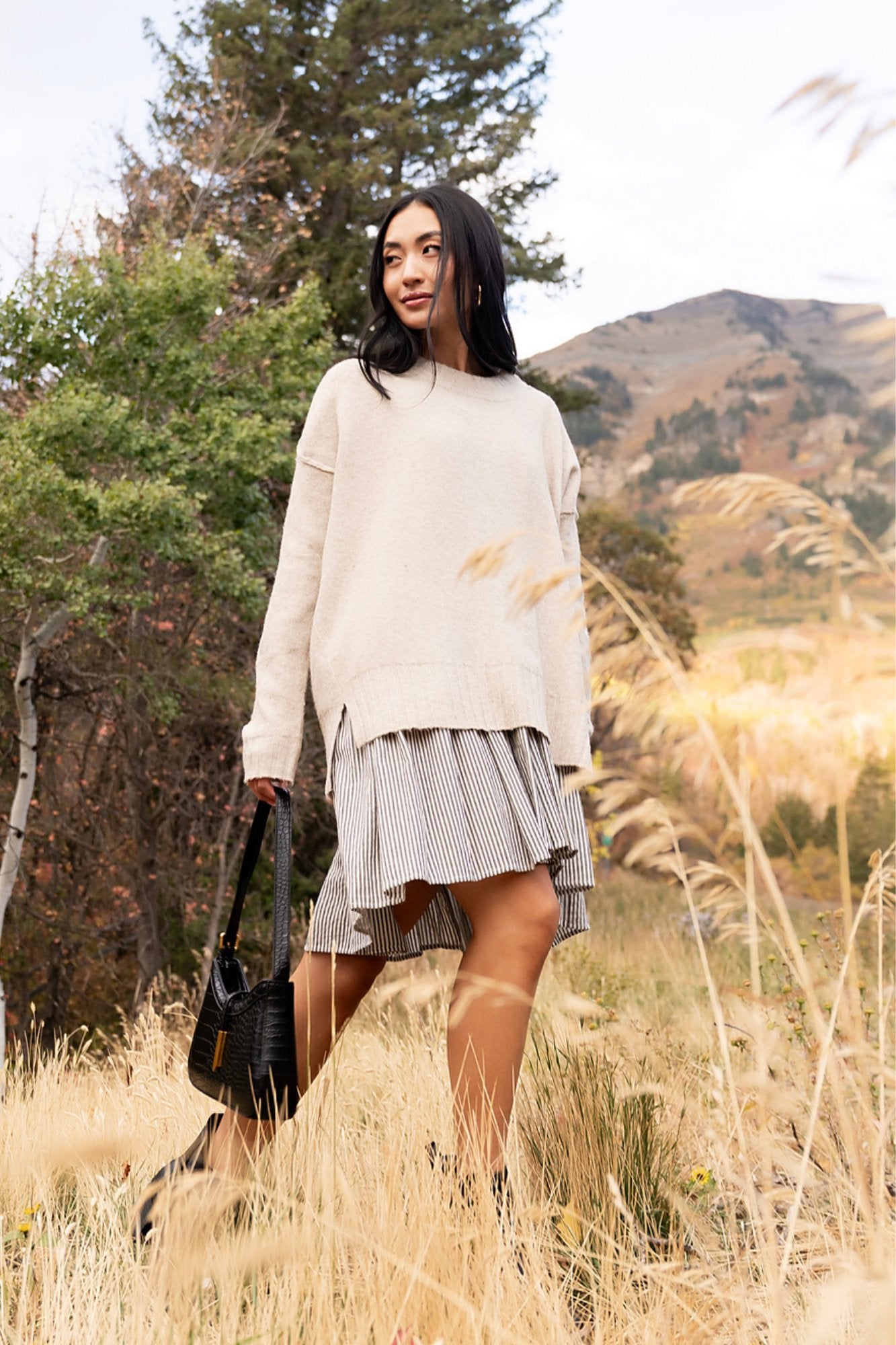 Drapey Oat Sweater Clothing Holley Girl 