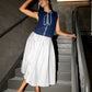 Penelope Top in Navy Clothing Holley Girl 