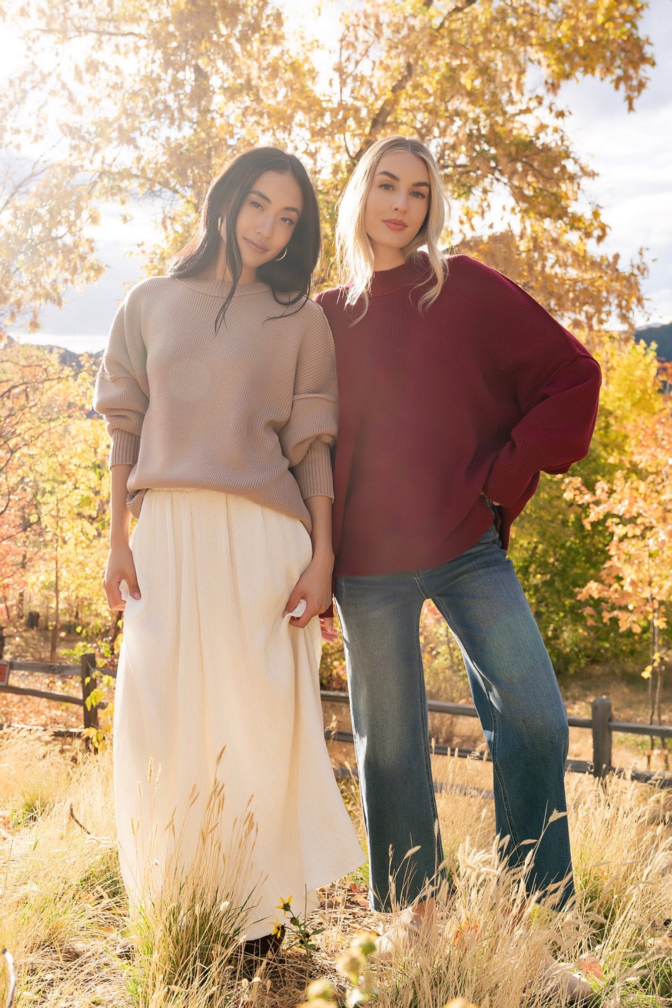 Callie Sweater in Wine Clothing Holley Girl 