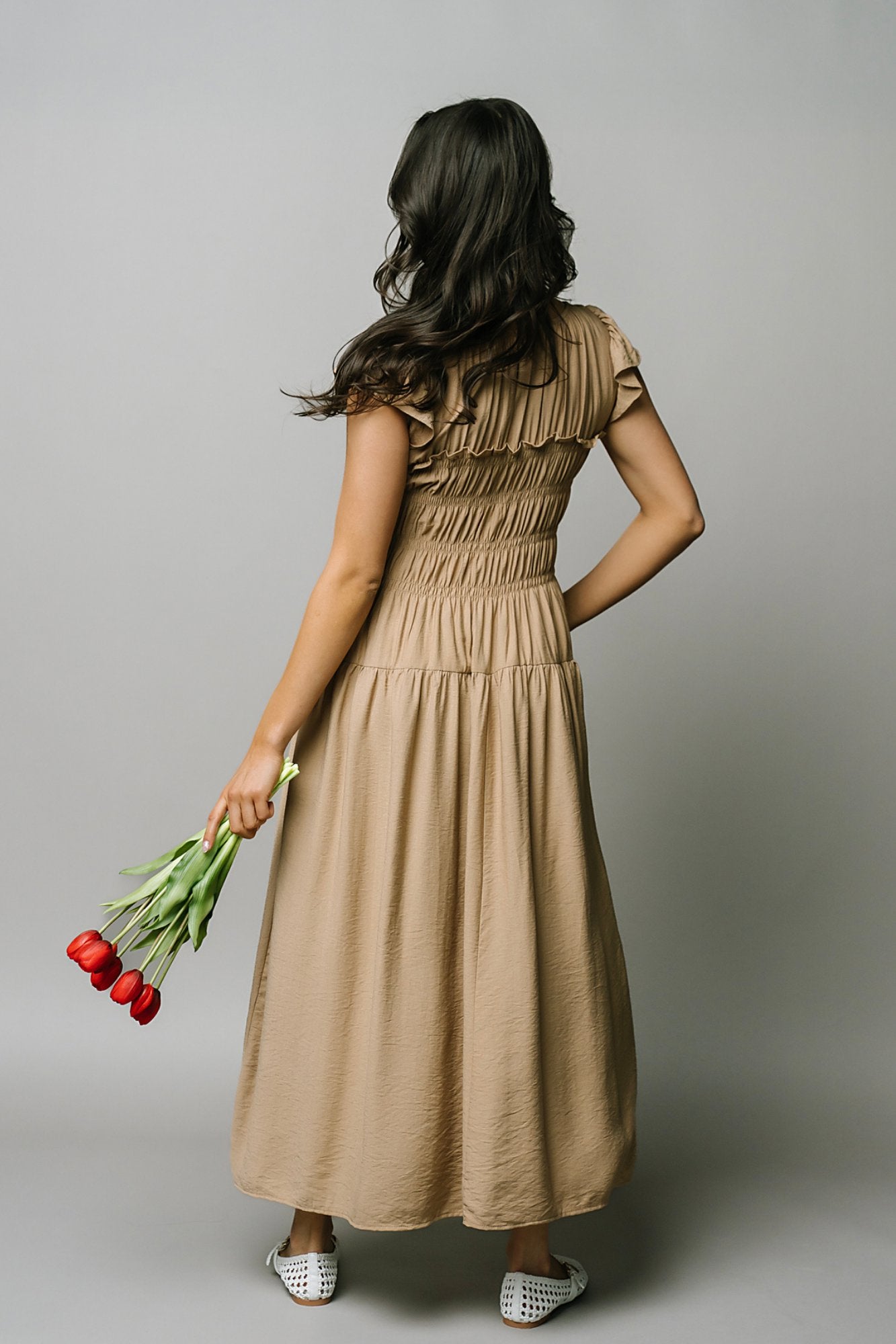 Golden Hour Dress in Sand Clothing Holley Girl 