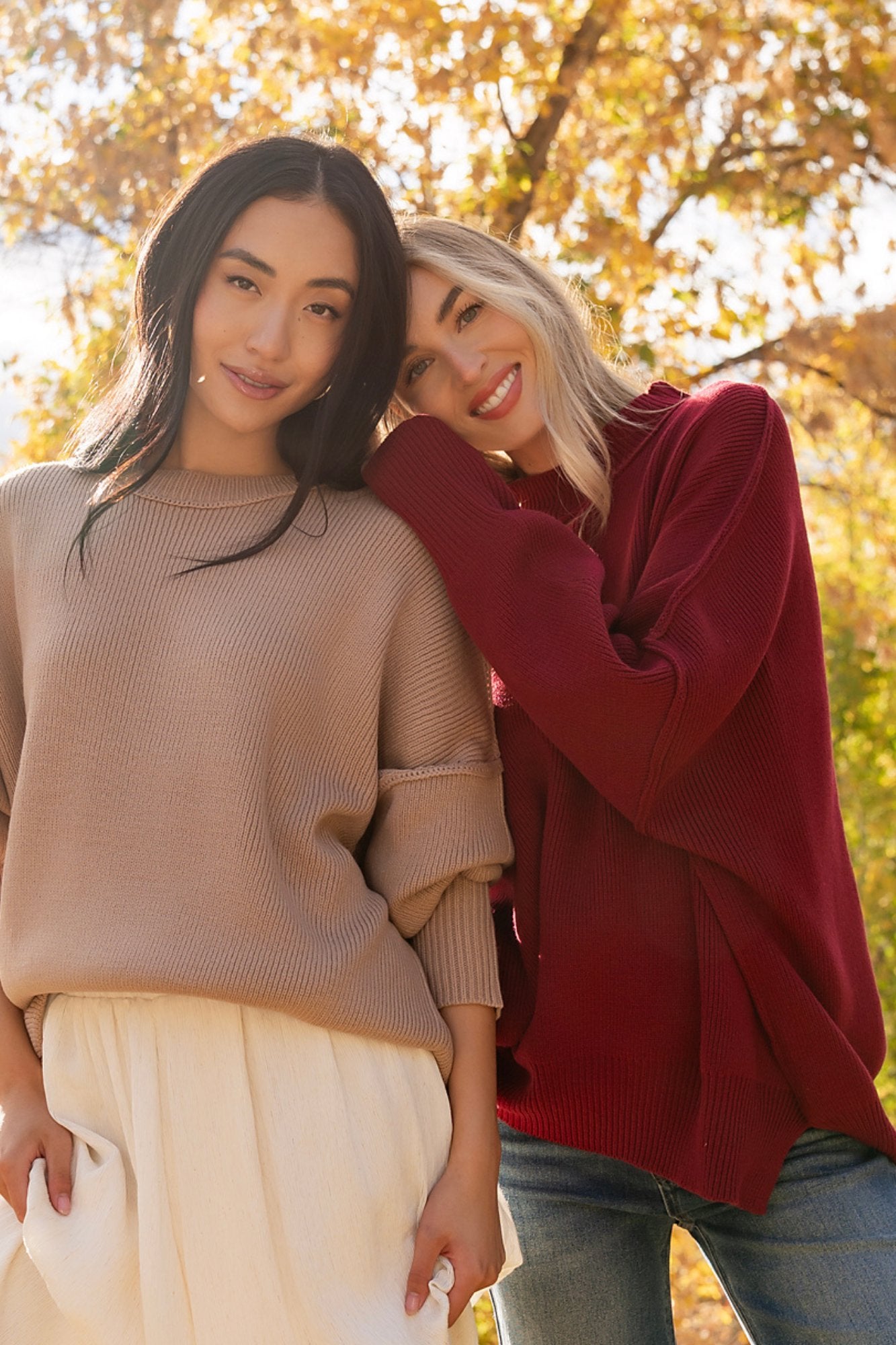 Callie Sweater in Wine Clothing Holley Girl 