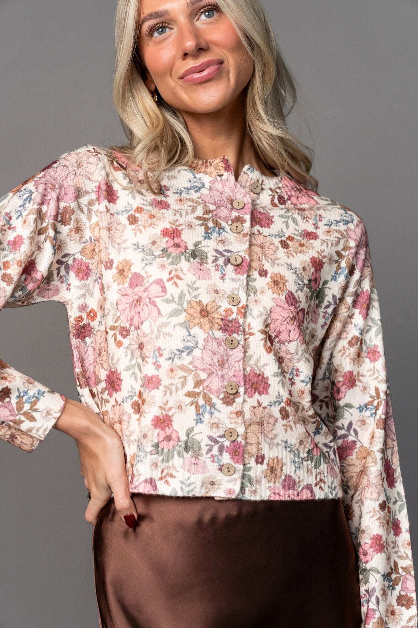 Blushin' Bloom Cardigan Clothing Holley Girl 