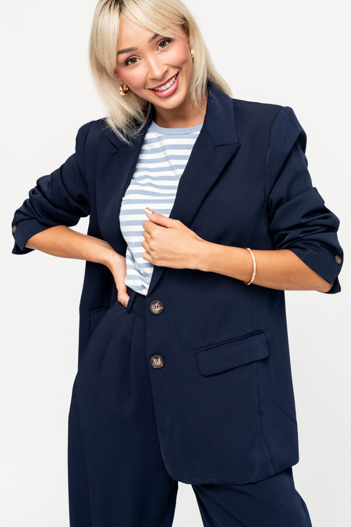 Jessie Blazer in Navy Clothing Holley Girl 